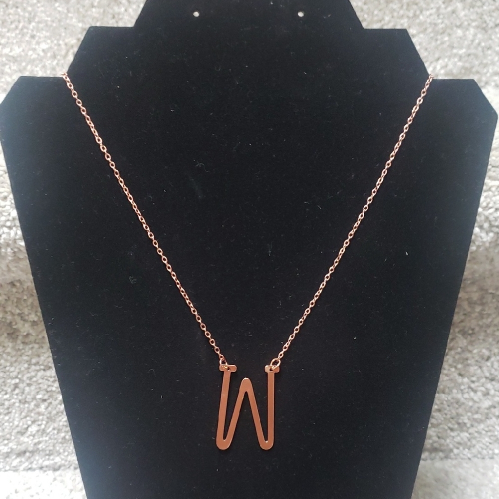 Rose Gold Initial Necklace